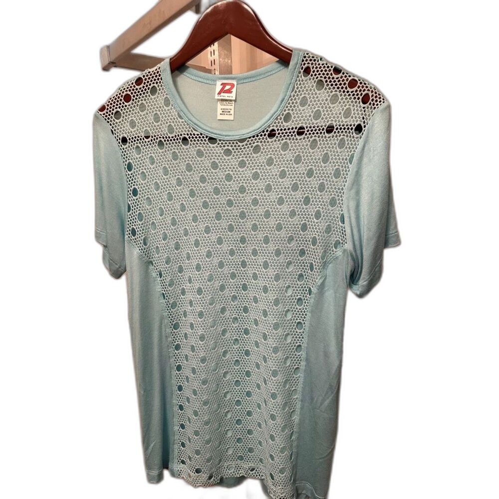Pistol Pete See Thru Circles & Fishnet Short Sleeve Crew Neck SS310-718 - Picture 2 of 5